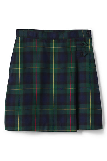 School Uniform Plaid A-line Skirt Below the Knee from Lands' End
